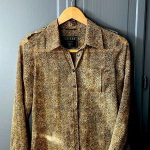 Sheer button down blouse